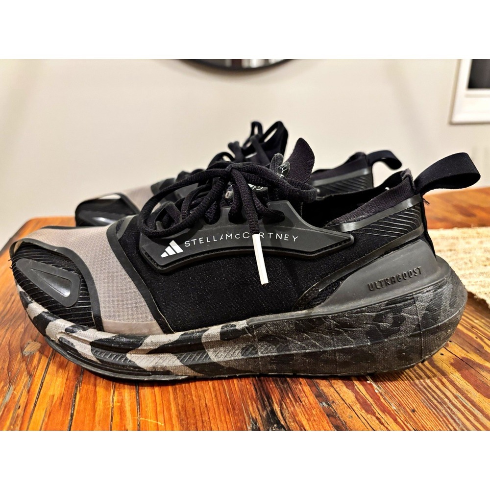 adidas by Stella McCartney UltraBoost Black Gray Lace Up Low Top Women's Sneaker